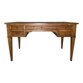 Antique Louis XVI / Directory desk – gilded leather – 5 drawers – keys