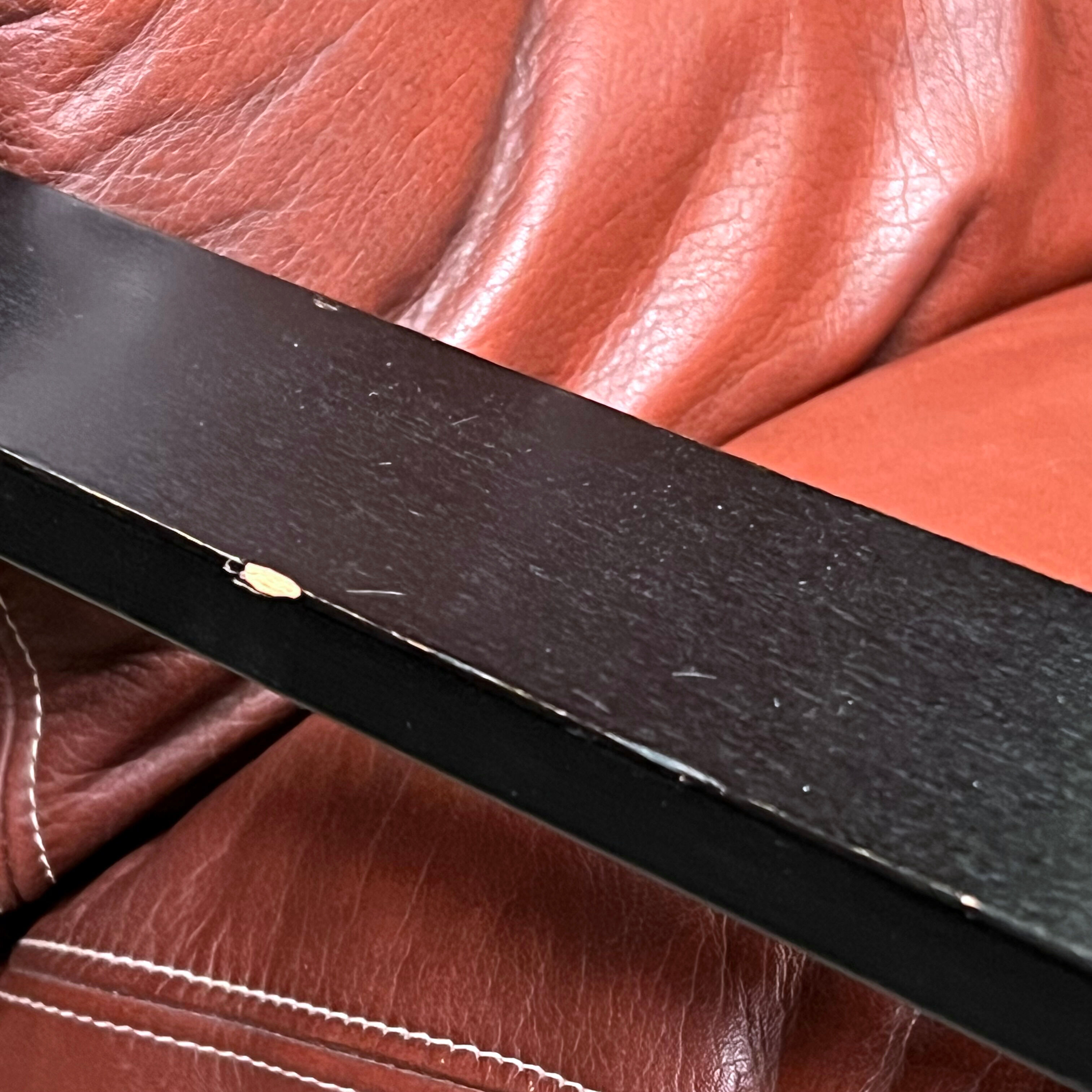 Pair of leather lounge chairs