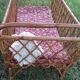 Vintage rattan baby cot