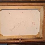 Oil painting on canvas "fish market" 70s canvas 70x50 cm signed