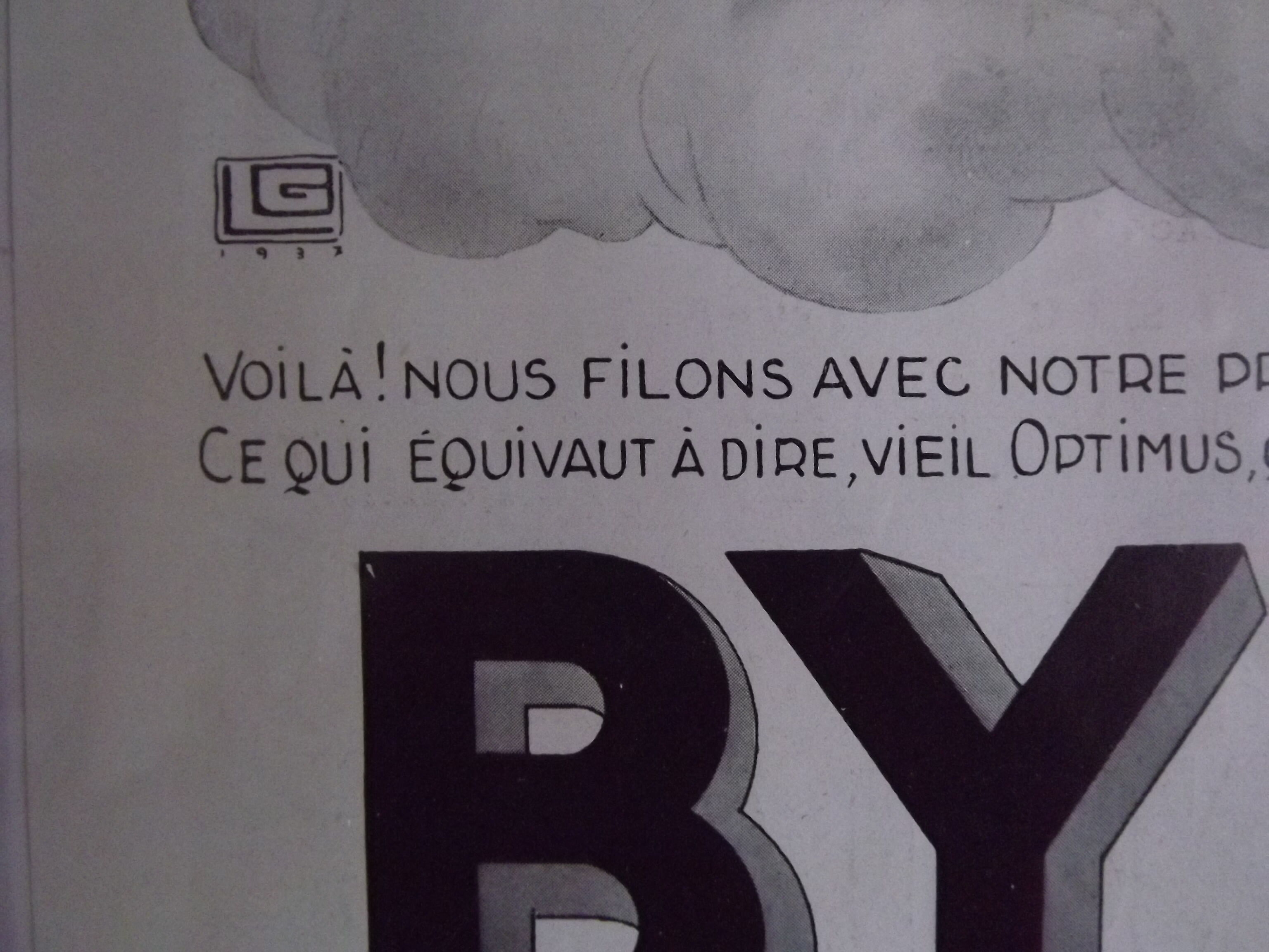 Affiche pub papier Byrrh 1937 par LG