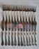 12 silver-plated metal fish cutlery pieces by Guildar, 24 pieces.