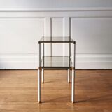 Side table in metal and glass, 1970