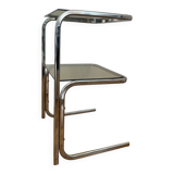 Metal and smoked glass side table, 1970
