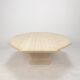 Table Basse Octogonale italienne en Travertin, 1980s