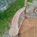 Paire de fauteuils anciens vintage en bois