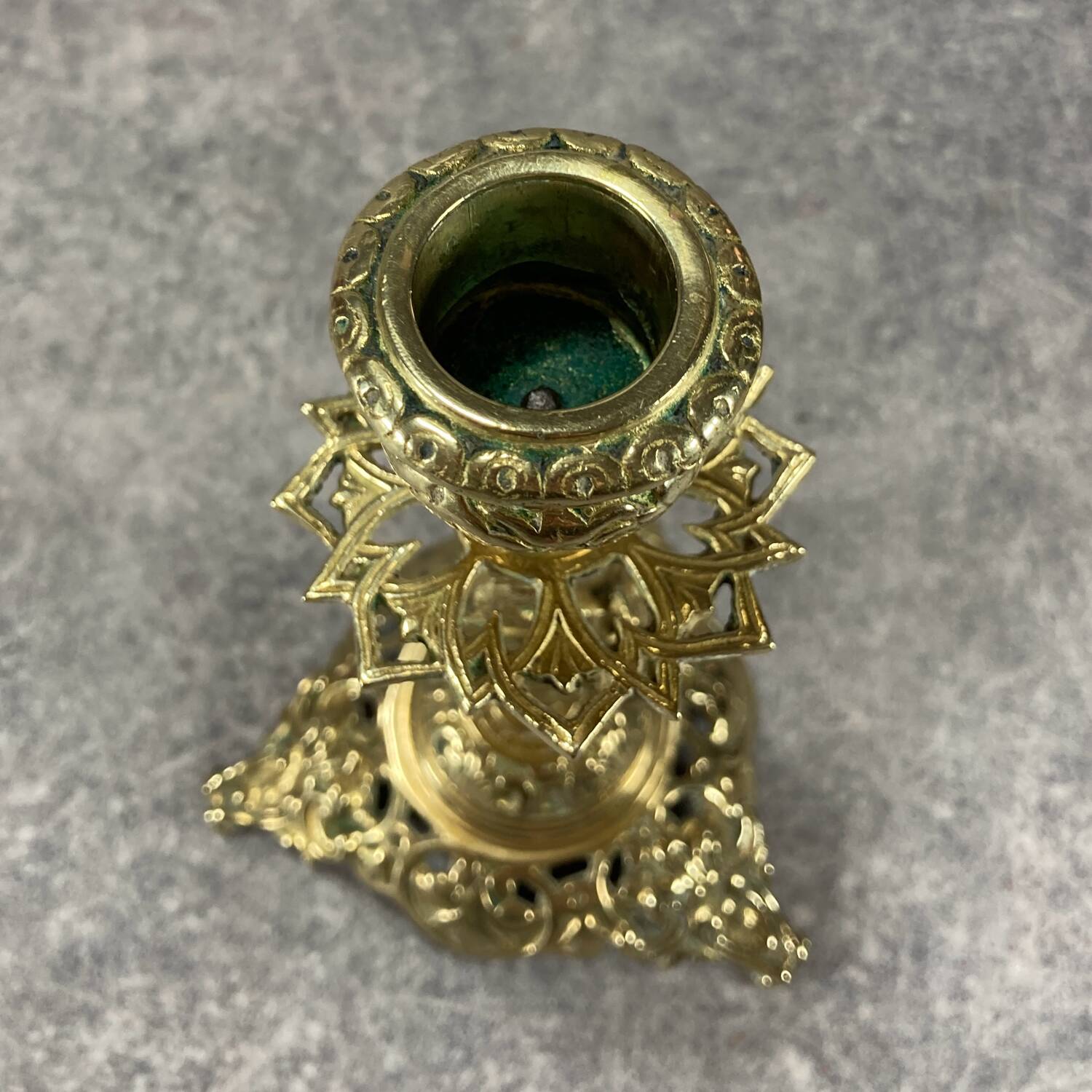 Gilt bronze chandelier/candlestick, Griffin, Mythical Animal, Bestiary, 1880