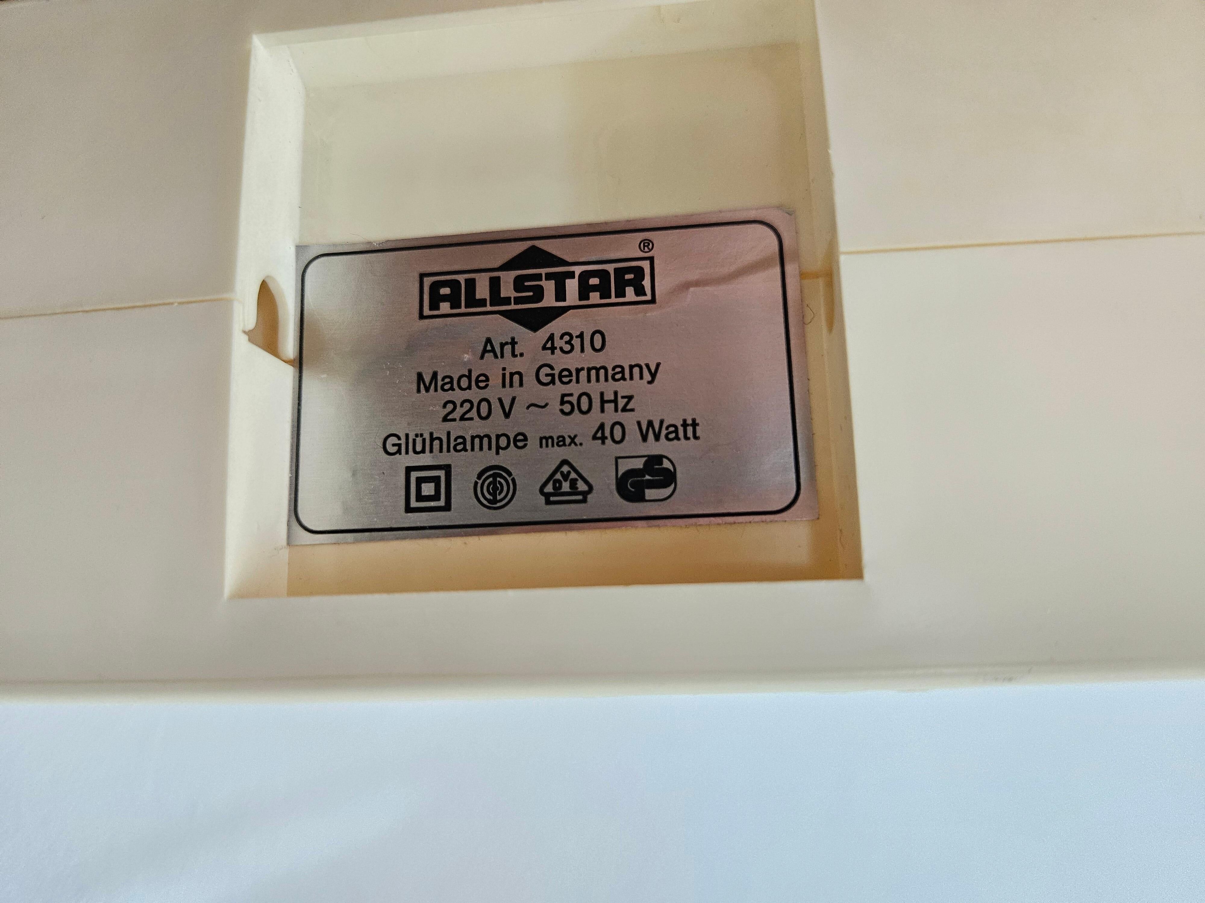 Rare backlit wall or table mirror Midcentury, ALLSTAR, Germany, 1970s