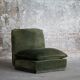 Vintage suede leather armchair, Italy, 1970s
