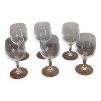 6 verres à eau Matignon en cristal
