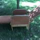 Art Deco reclining armchair, 1930s, rests folding feet