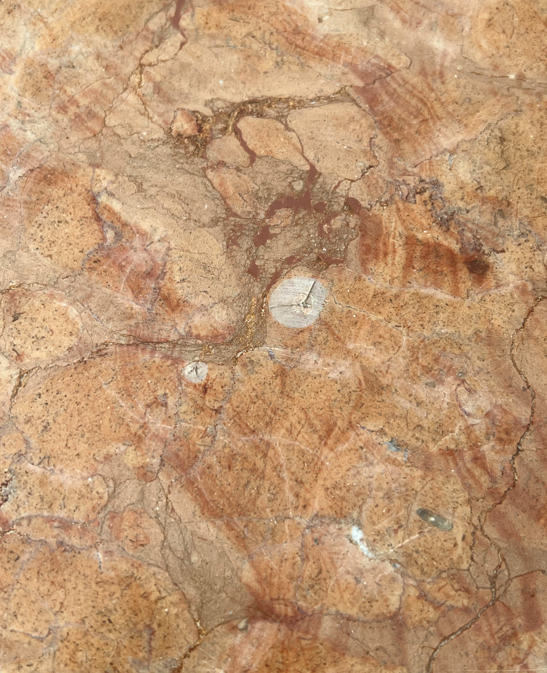 Dining table in vintage alicante red marble