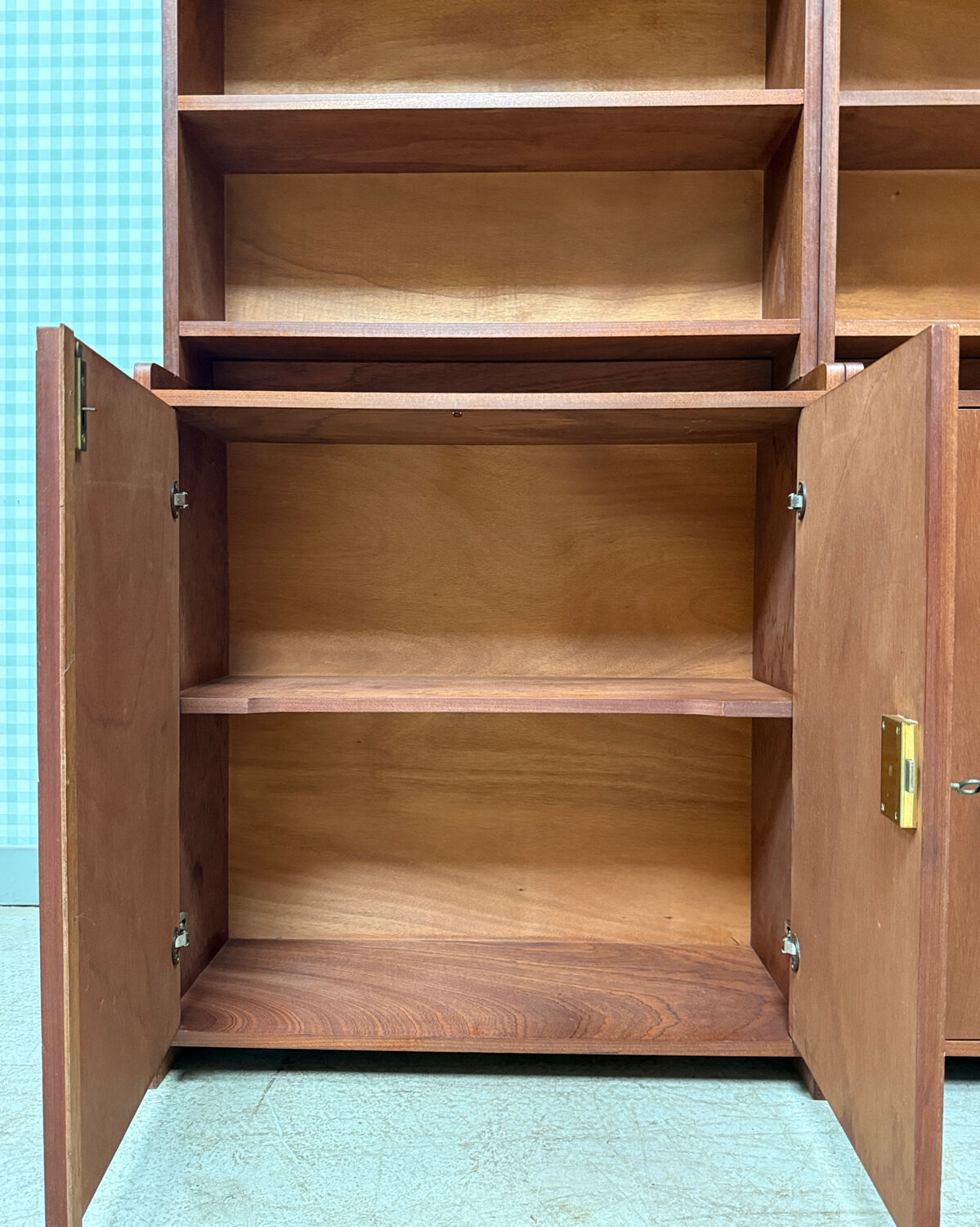 Vintage teak library from the 1960s.