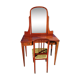 Coiffeuse et chaise en acajou blond Art Déco 1930