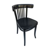 Chaise ancienne bistrot en bois cintré noir vintage