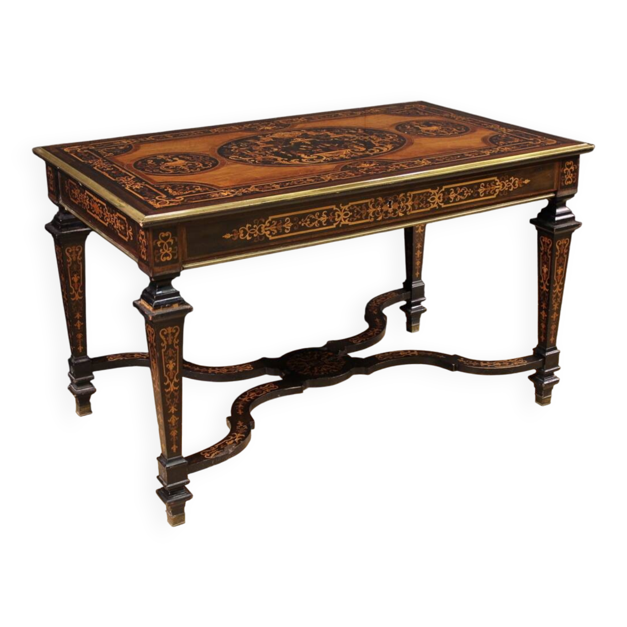 20th century French inlaid writing table
