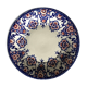 Plate in blue and red earthenware of Gien from the 19th century