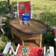 Vintage rattan coffee table – 1970s Riviera spirit