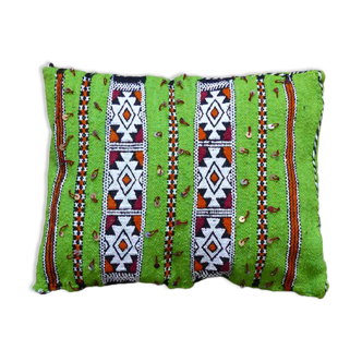 Coussin kilim vert marocain