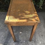 Wooden piano bench and vintage canning