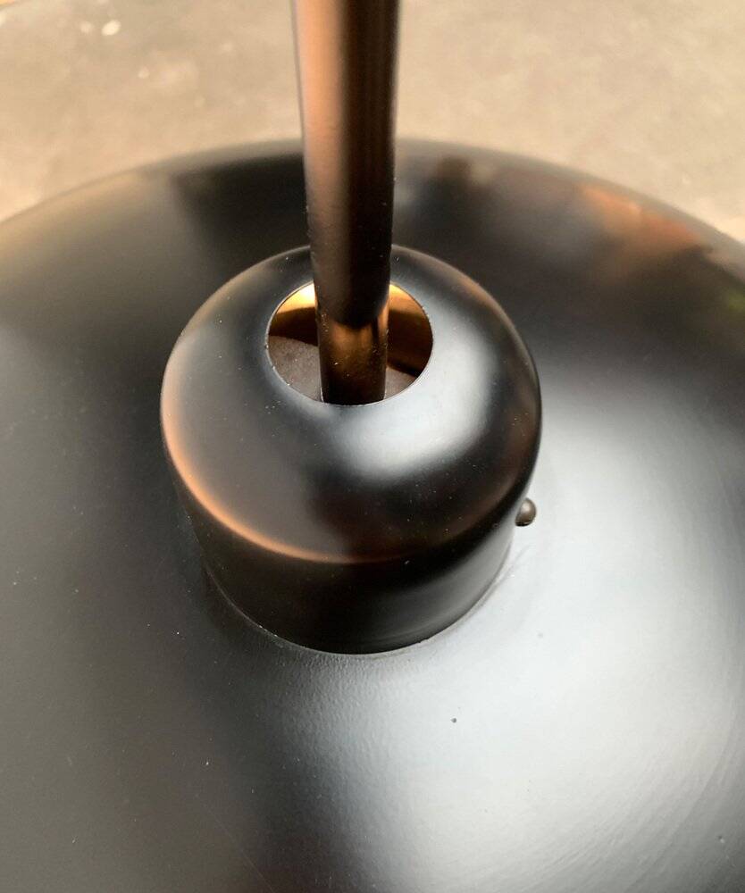 Postmodern vintage pendant lamp with counterweight by Metalarte, 1980s.