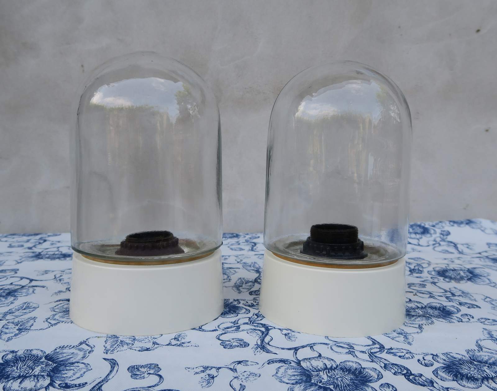 Pair Wall lamp plaffonier globe 1950
