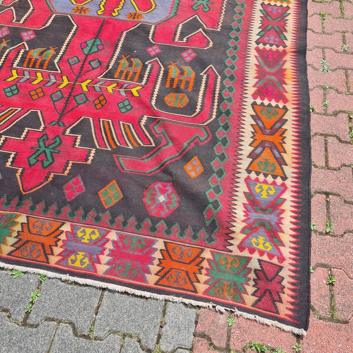 Turkish Kilim rug 1960s 1970s 205x360cm