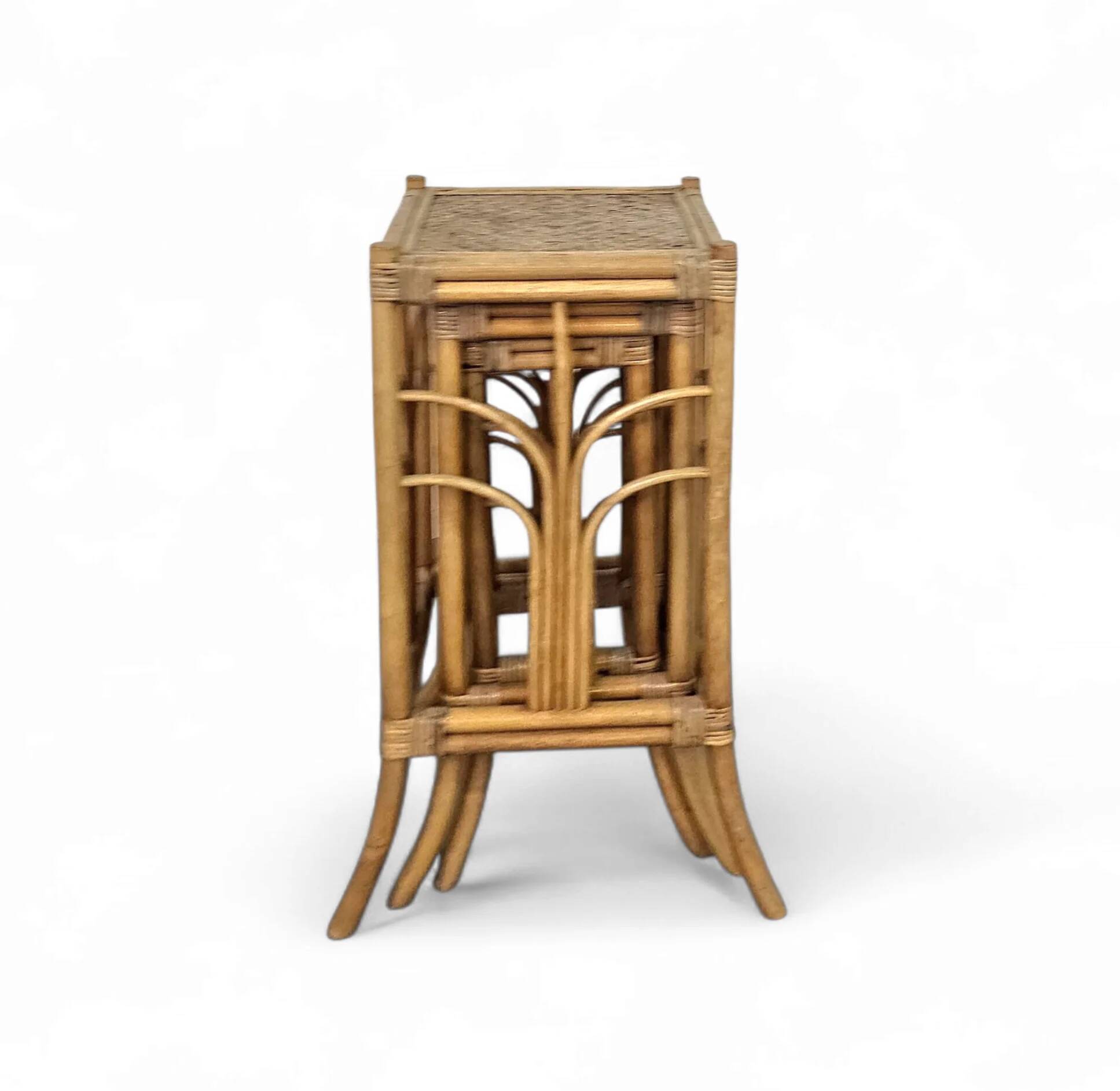 Nesting set bamboo plant stands 1970s