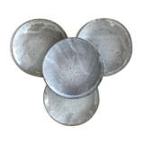 4 enamelled sandstone plates