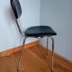 Lafargue Aurillac chrome metal and black skai chair