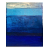 Contemporary blue abstract painting