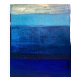 Contemporary blue abstract painting