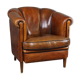 Club armchair in warm coloured sheepskin