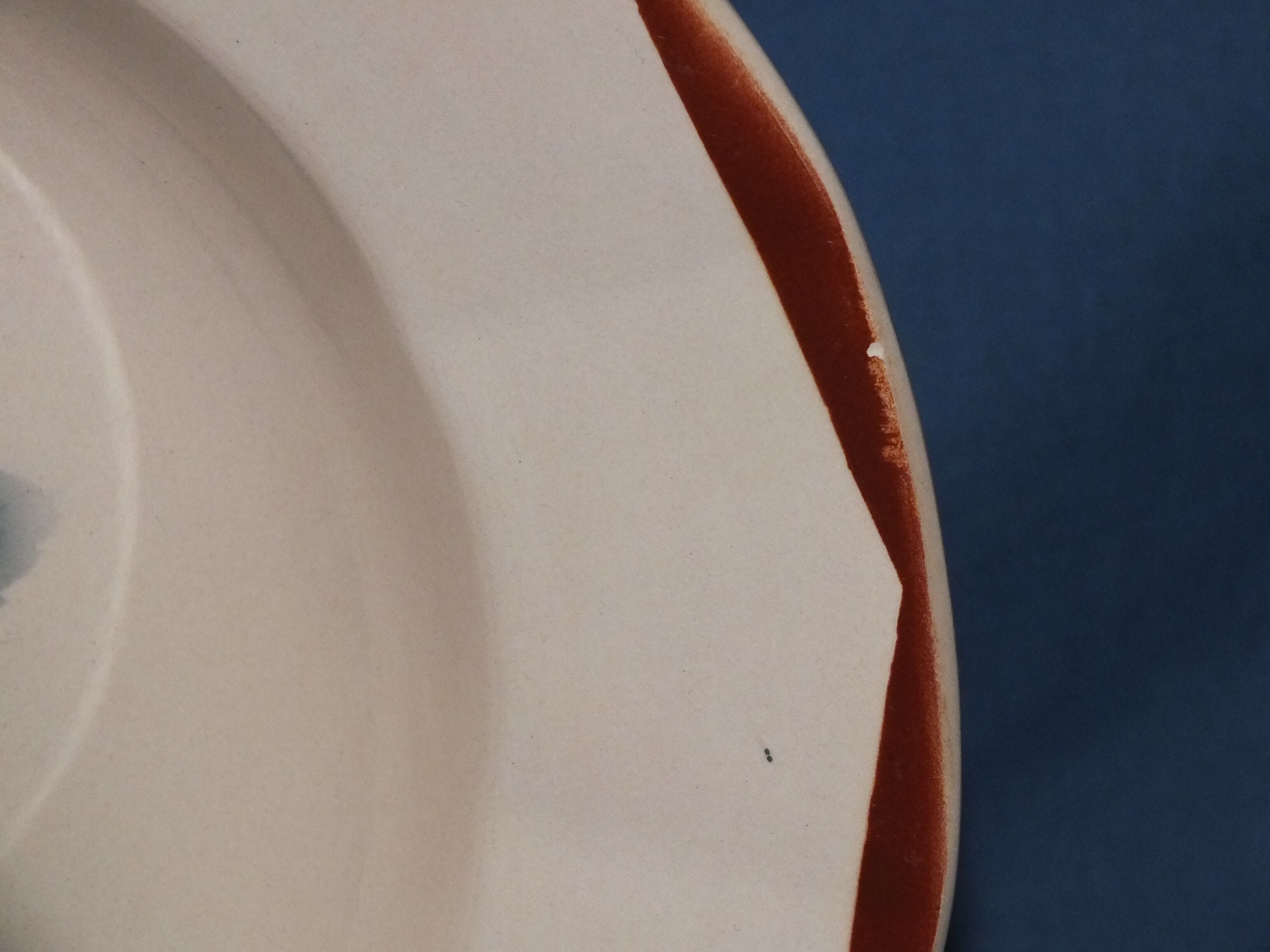 5 hollow plates Digoin Sarreguemines powder pink décor 9181