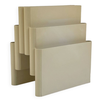 Porte-magazines blanc par Giotto Stoppino pour Kartell, 1970