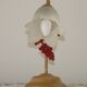 Vintage French Goose Neck Lamp - Grape Detail - Opaque Glass Shade