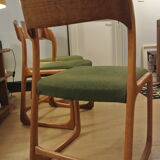 Set de 3 chaises traineau Baumann