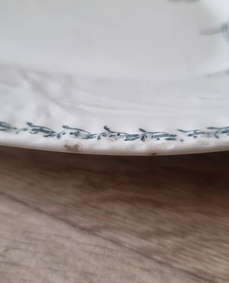 Large ironstone dish, Creil and Montereau