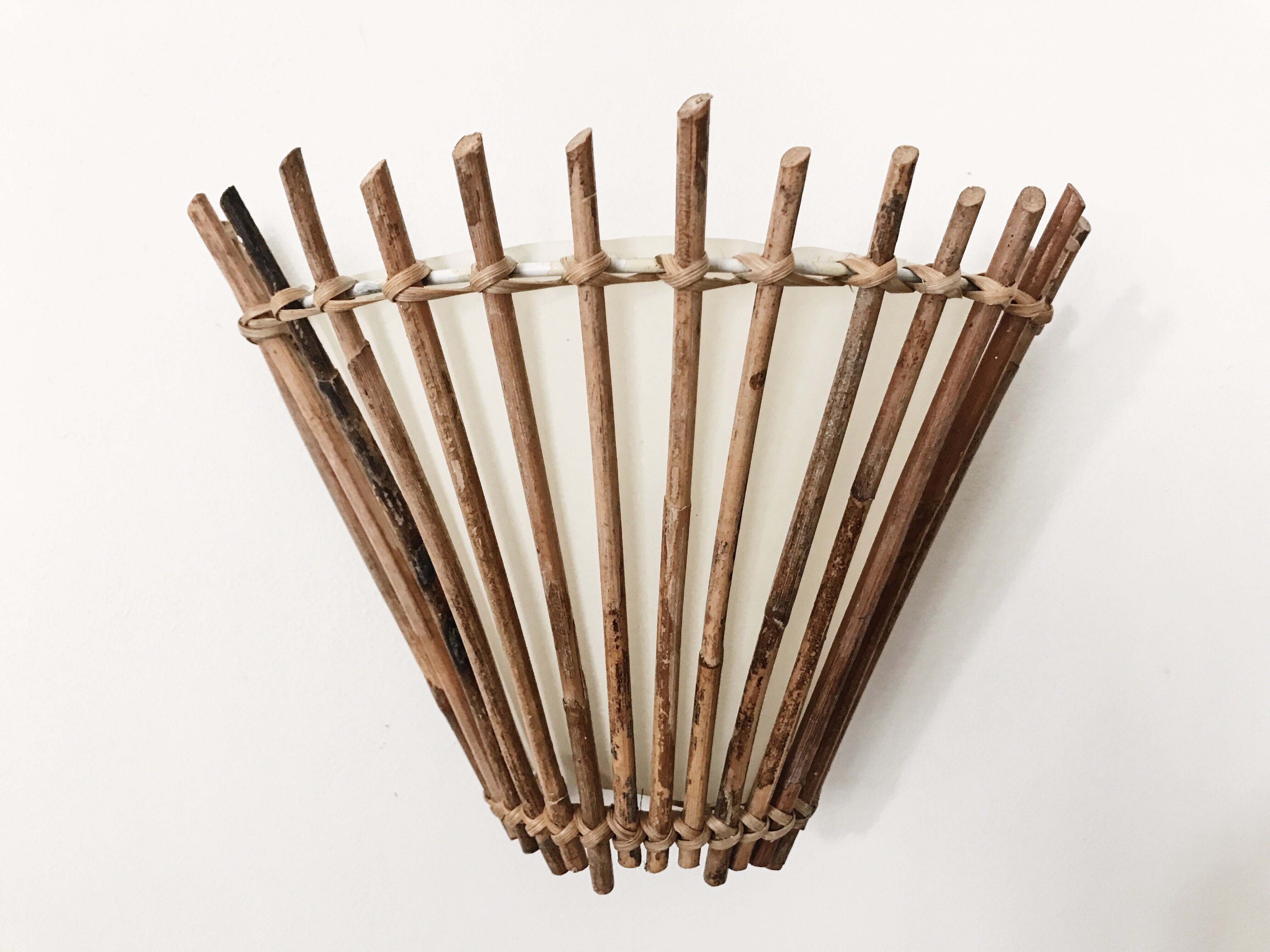 Bamboo wall sconces 1950 s