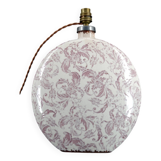Ceramic lamp, crackled enamel, Shabby Chic, 20th century