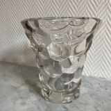 Glass vase signed Pierre d'Avesn honeycomb model