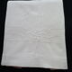 Drap en coton et lin brodé  1.86 x 2.60 m