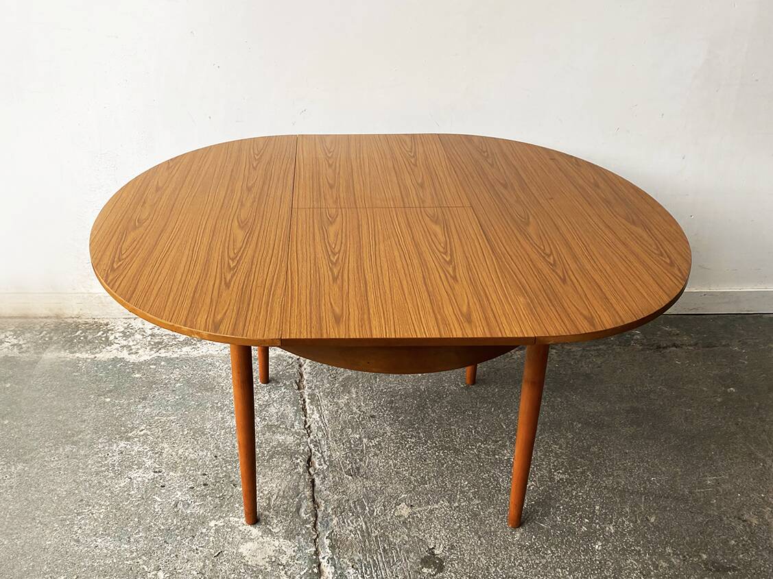 1960s Mid-Century dining table and dining chairs by Schreiber Furniture