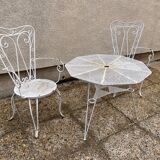 vintage metal garden furniture tête-à-tête