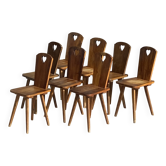 set of country chairs with heart-shaped backs