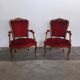 Red Louis XV living room
