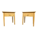 Paire de chevets en bois clair