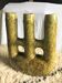 Enamelled terracotta candle holder