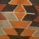 5x8 Orange & Brown Tribal Vintage Kilim Rug, 149x253Cm