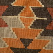 5x8 Orange & Brown Tribal Vintage Kilim Rug, 149x253Cm